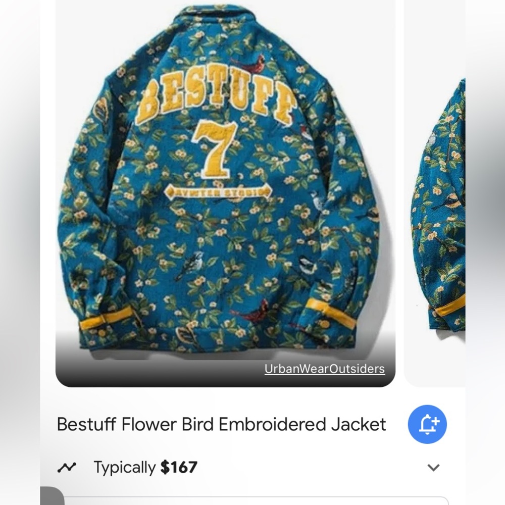 Aywter Bestuff Flower Bird Embroidered Jacket